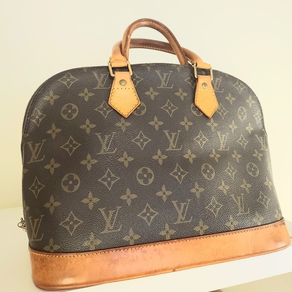 Louis Vuitton Alma Hand Brown Monogram Canvas Satchel - Picture 1 of 16